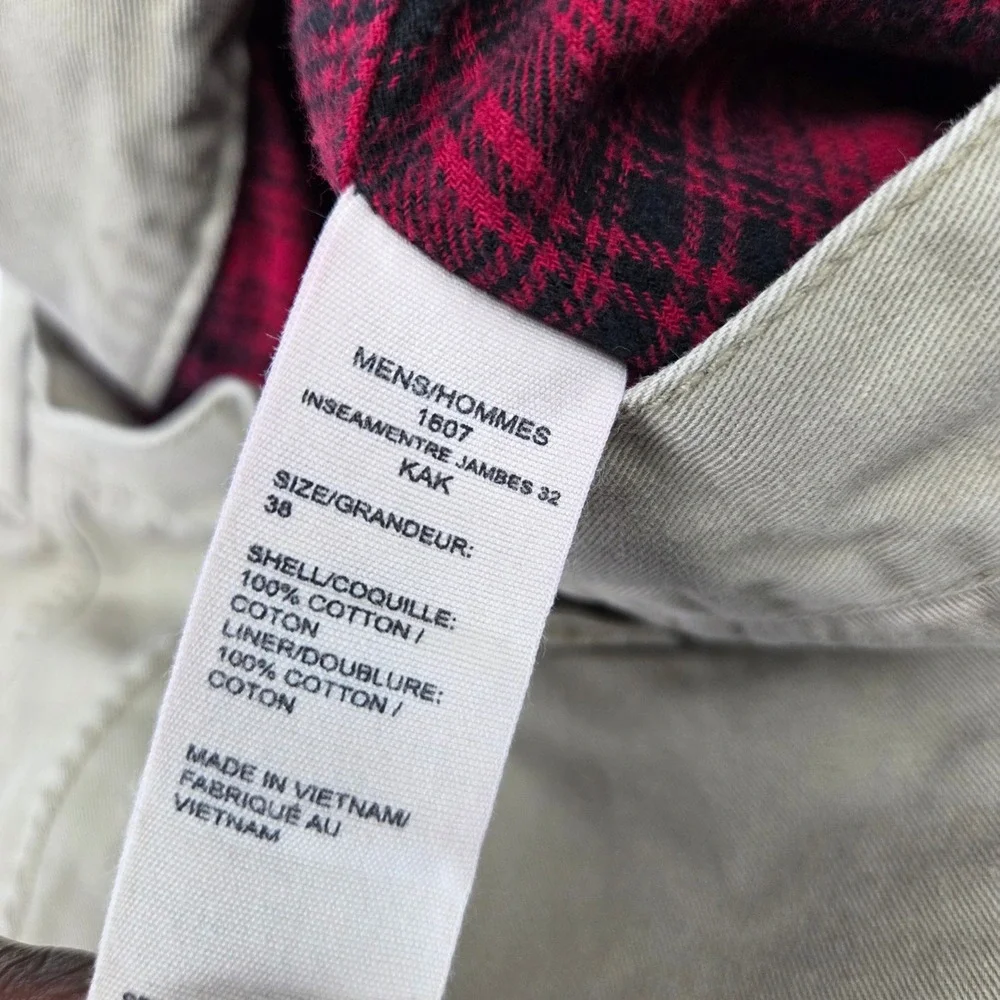 Woolrich Pants Mens 38x32 Khaki Tan Cotton Pants‎ Stained